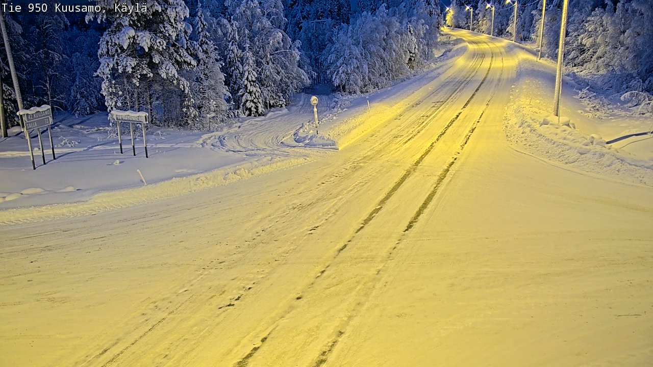 Weather Camera Image Road 950 Kuusamo, Käylä, Kuusamo, Pohjois-Pohjanmaa