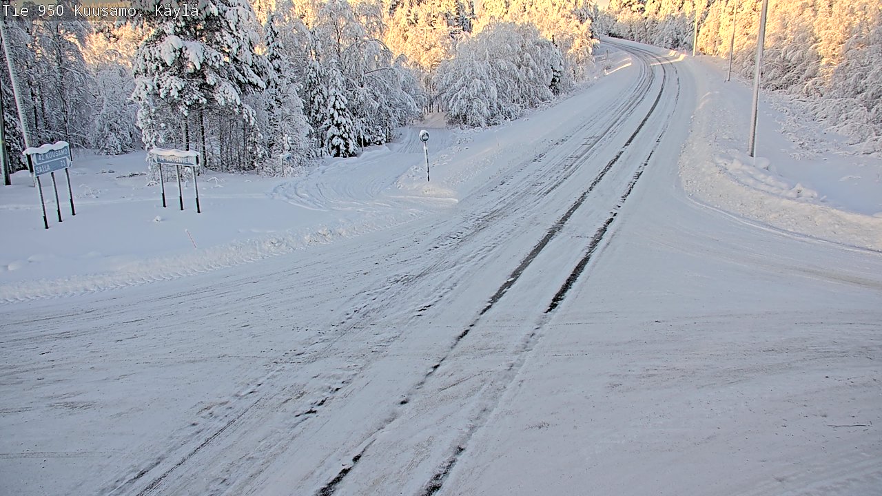 Weather Camera Image Väg 950 Kuusamo, Käylä, Kuusamo, Pohjois-Pohjanmaa