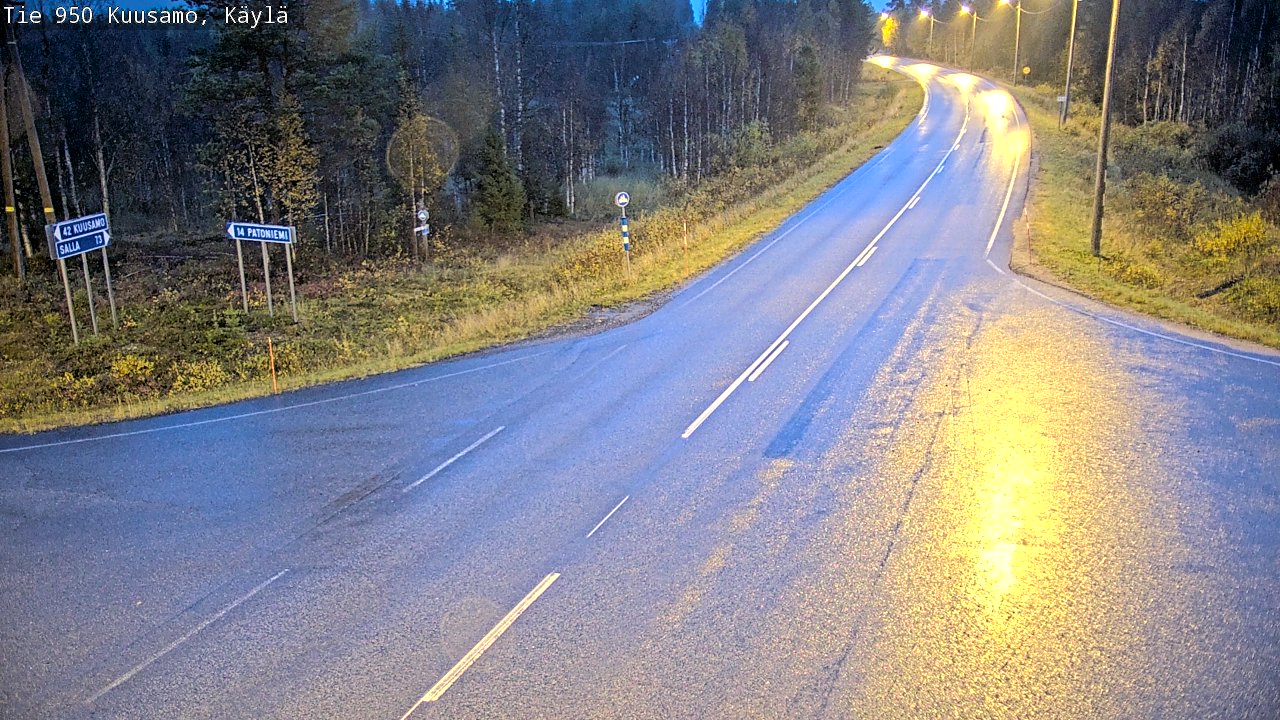 Weather Camera Image Väg 950 Kuusamo, Käylä, Kuusamo, Pohjois-Pohjanmaa
