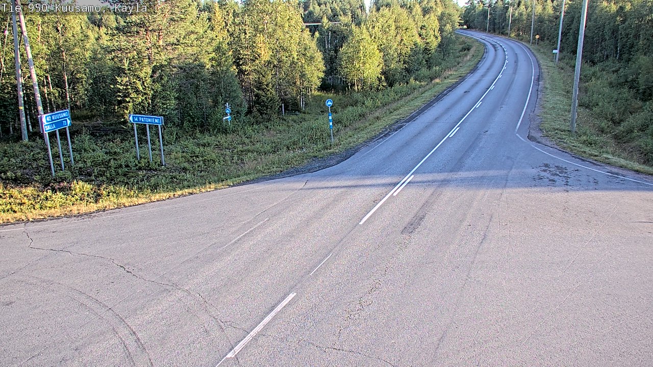 Weather Camera Image Väg 950 Kuusamo, Käylä, Kuusamo, Pohjois-Pohjanmaa