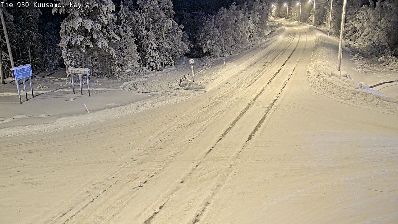 Weather Camera Image Road 950 Kuusamo, Käylä, Kuusamo, Pohjois-Pohjanmaa