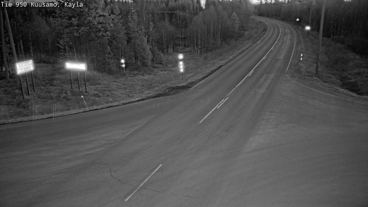 Weather Camera Image Väg 950 Kuusamo, Käylä, Kuusamo, Pohjois-Pohjanmaa