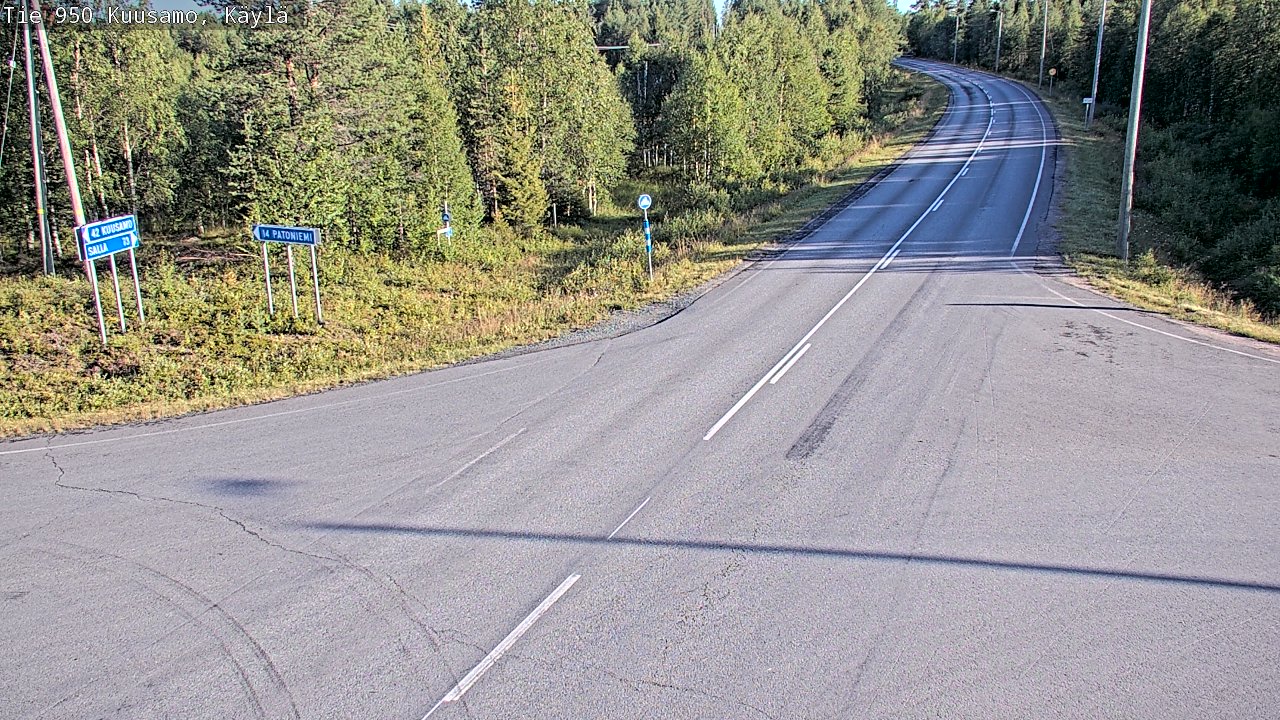 Weather Camera Image Väg 950 Kuusamo, Käylä, Kuusamo, Pohjois-Pohjanmaa