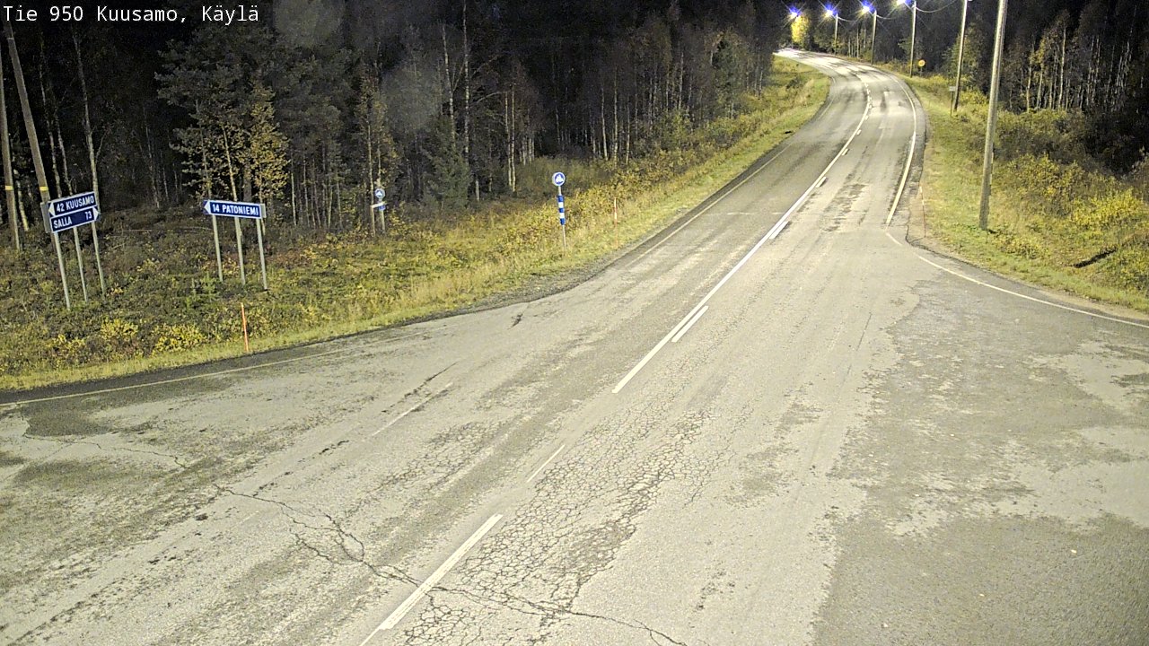 Weather Camera Image Väg 950 Kuusamo, Käylä, Kuusamo, Pohjois-Pohjanmaa