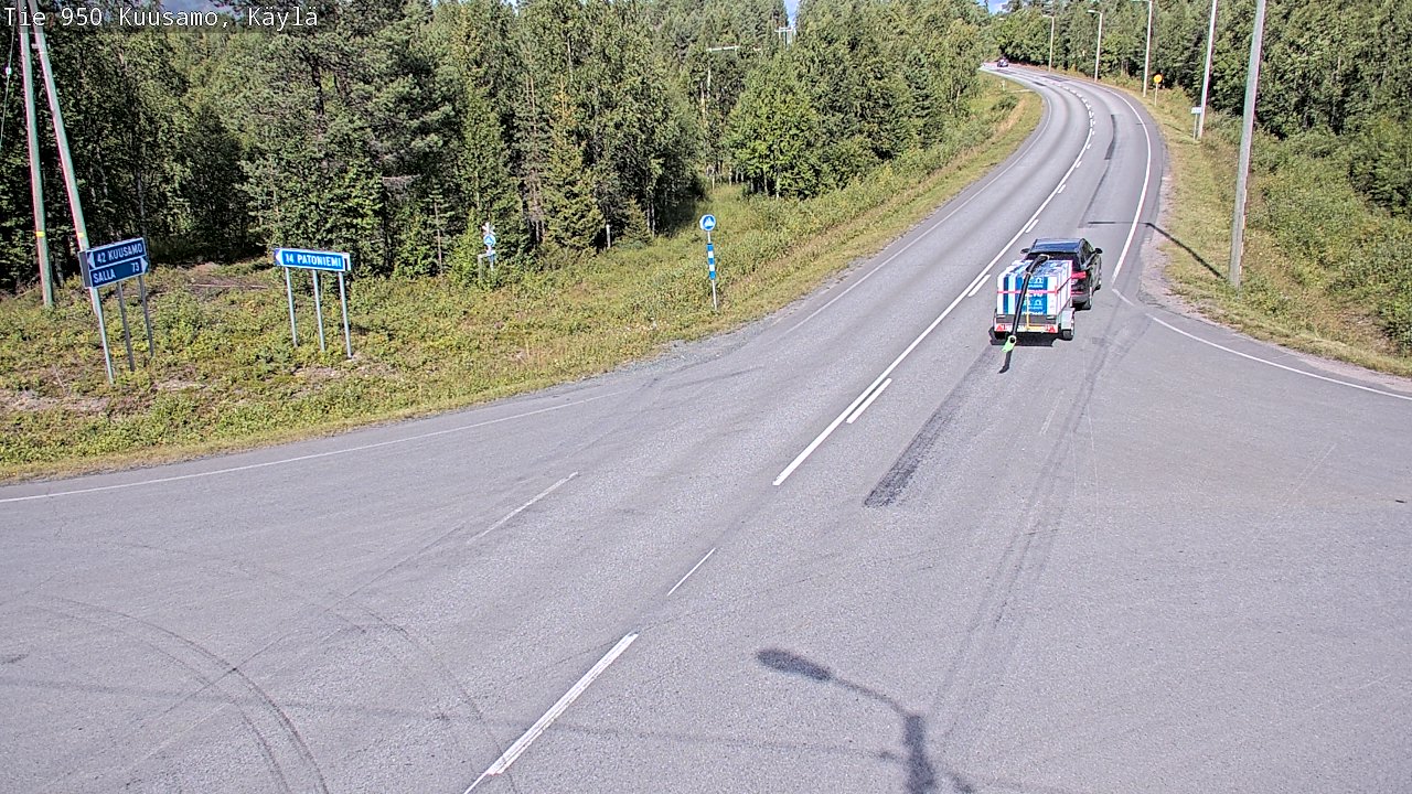 Weather Camera Image Väg 950 Kuusamo, Käylä, Kuusamo, Pohjois-Pohjanmaa