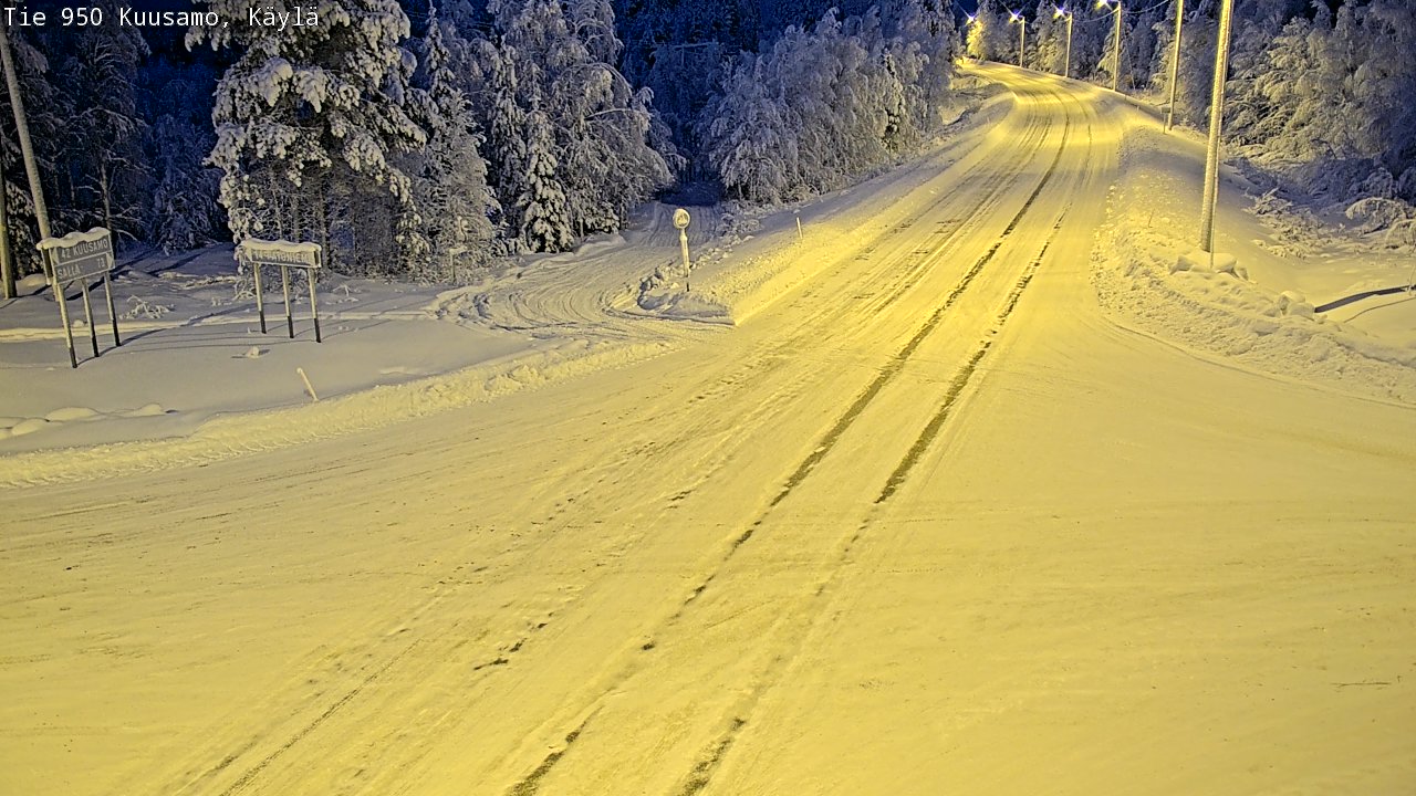 Weather Camera Image Road 950 Kuusamo, Käylä, Kuusamo, Pohjois-Pohjanmaa
