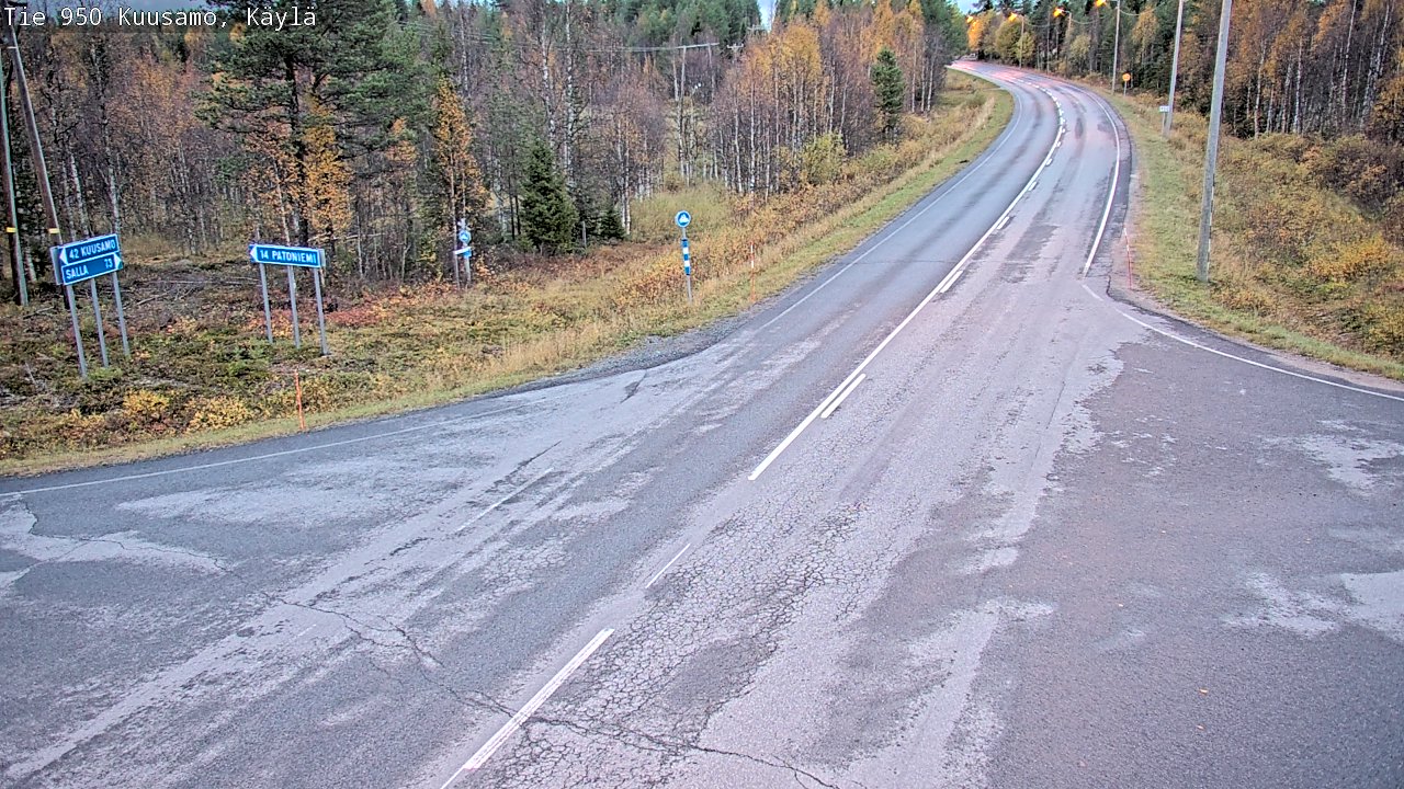 Weather Camera Image Väg 950 Kuusamo, Käylä, Kuusamo, Pohjois-Pohjanmaa