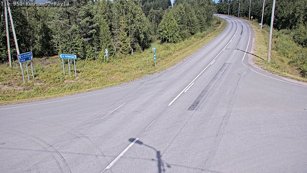 Weather Camera Image Väg 950 Kuusamo, Käylä, Kuusamo, Pohjois-Pohjanmaa
