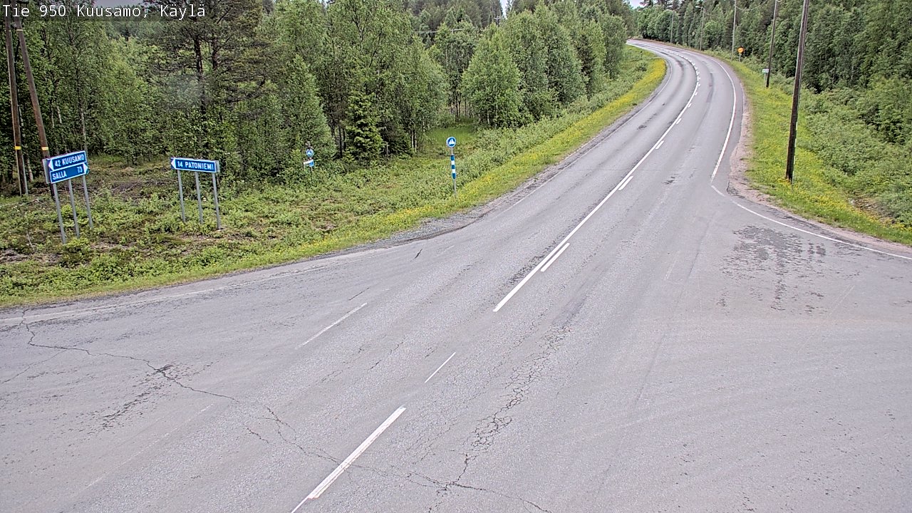 Kelikamerat Kuva Tie 950 Kuusamo, Käylä, Kuusamo, Pohjois-Pohjanmaa