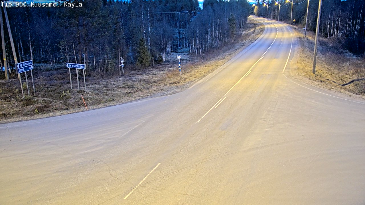 Weather Camera Image Väg 950 Kuusamo, Käylä, Kuusamo, Pohjois-Pohjanmaa
