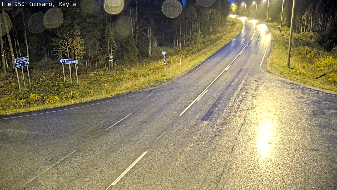 Weather Camera Image Väg 950 Kuusamo, Käylä, Kuusamo, Pohjois-Pohjanmaa