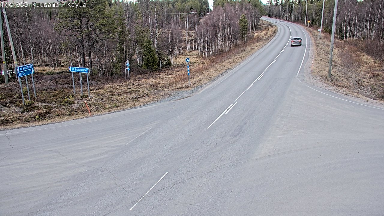 Weather Camera Image Väg 950 Kuusamo, Käylä, Kuusamo, Pohjois-Pohjanmaa