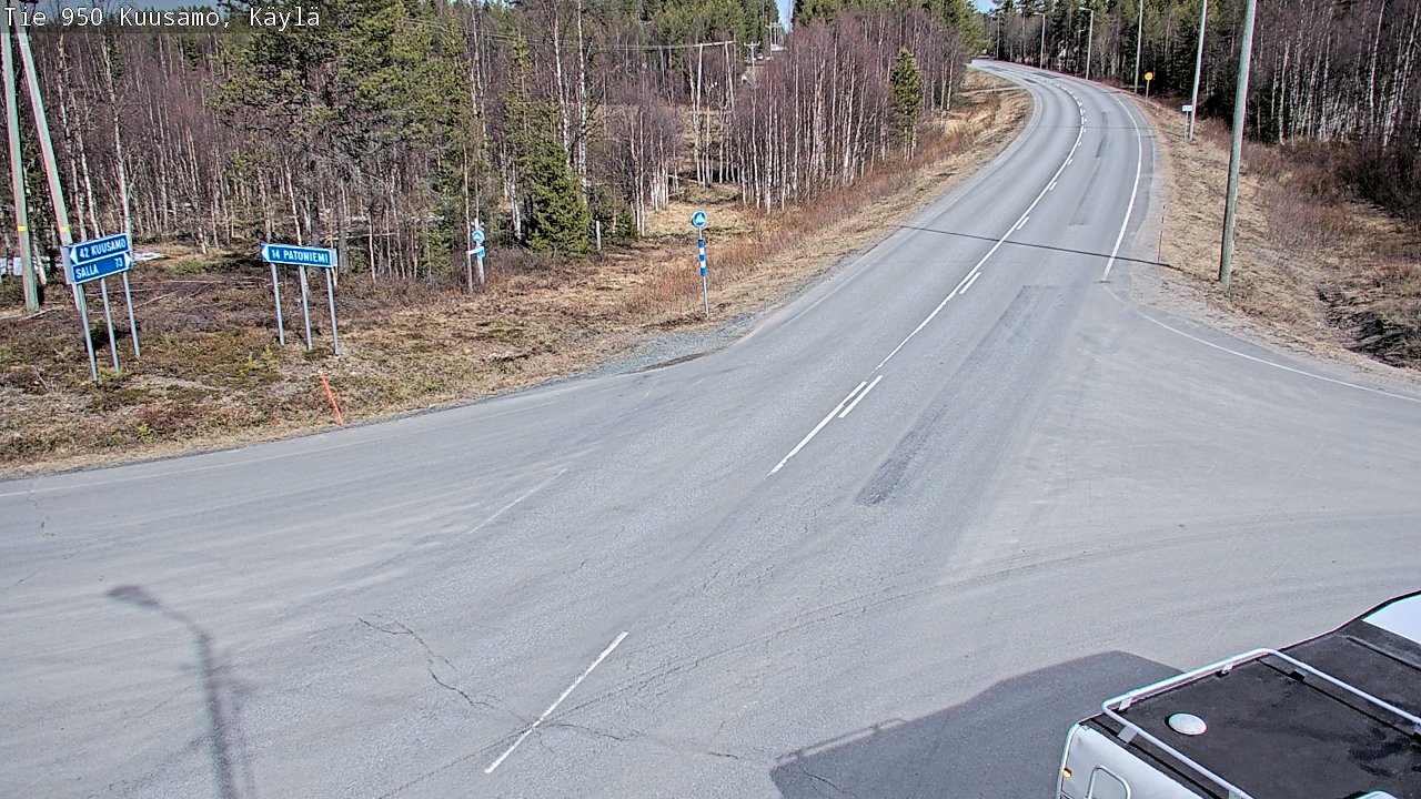 Weather Camera Image Väg 950 Kuusamo, Käylä, Kuusamo, Pohjois-Pohjanmaa