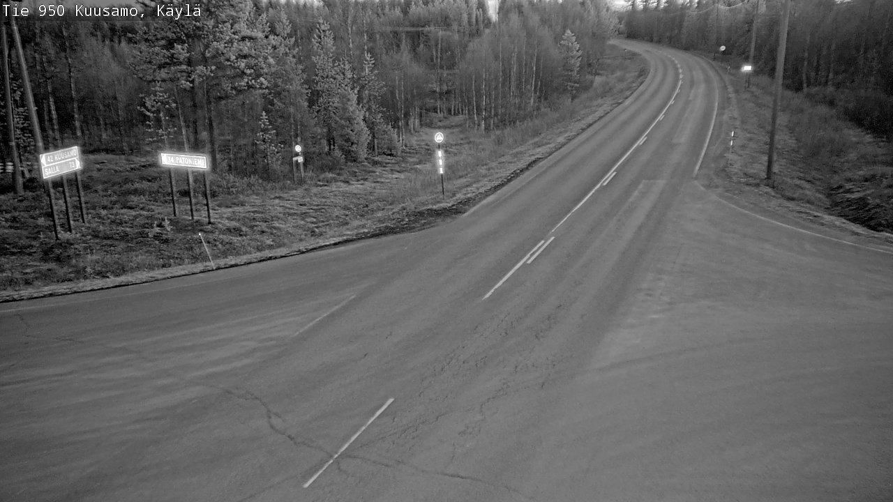 Weather Camera Image Väg 950 Kuusamo, Käylä, Kuusamo, Pohjois-Pohjanmaa