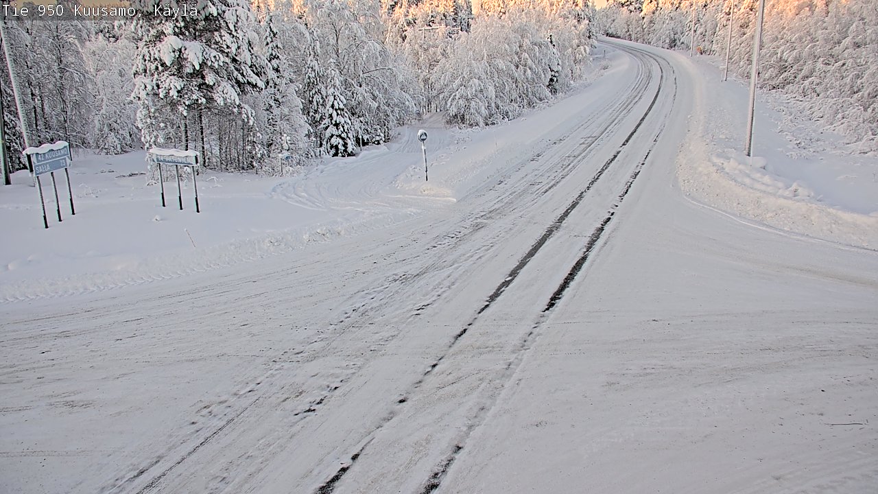 Weather Camera Image Väg 950 Kuusamo, Käylä, Kuusamo, Pohjois-Pohjanmaa