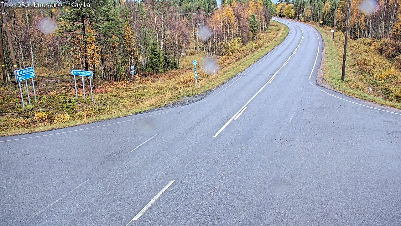 Weather Camera Image Road 950 Kuusamo, Käylä, Kuusamo, Pohjois-Pohjanmaa