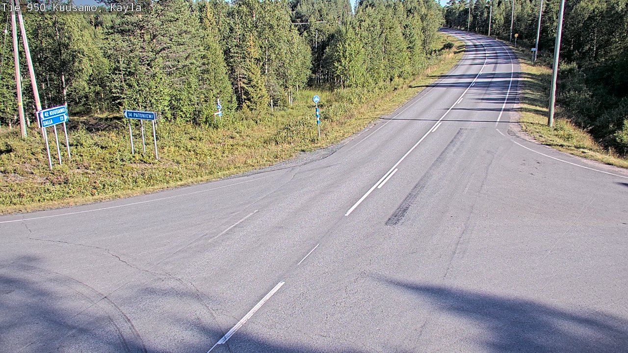 Weather Camera Image Väg 950 Kuusamo, Käylä, Kuusamo, Pohjois-Pohjanmaa