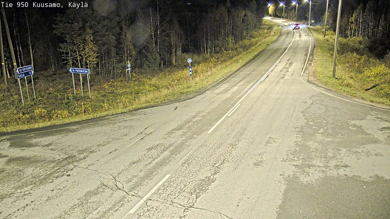 Weather Camera Image Väg 950 Kuusamo, Käylä, Kuusamo, Pohjois-Pohjanmaa
