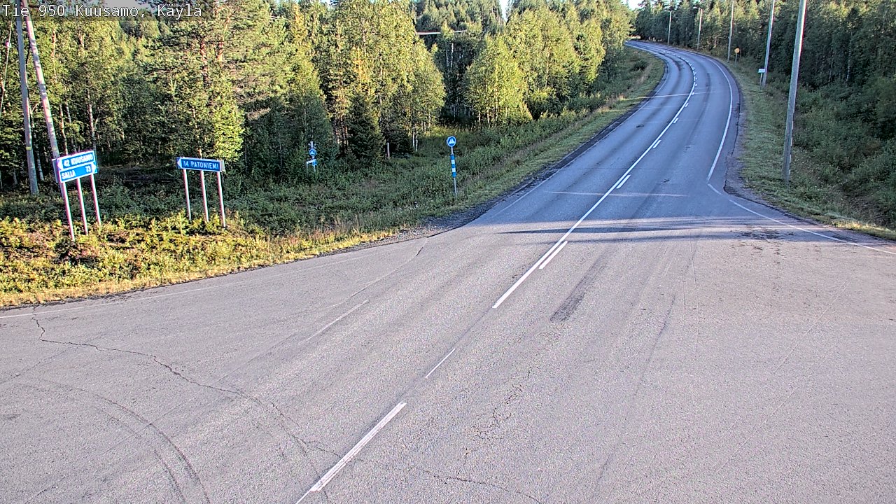 Weather Camera Image Väg 950 Kuusamo, Käylä, Kuusamo, Pohjois-Pohjanmaa