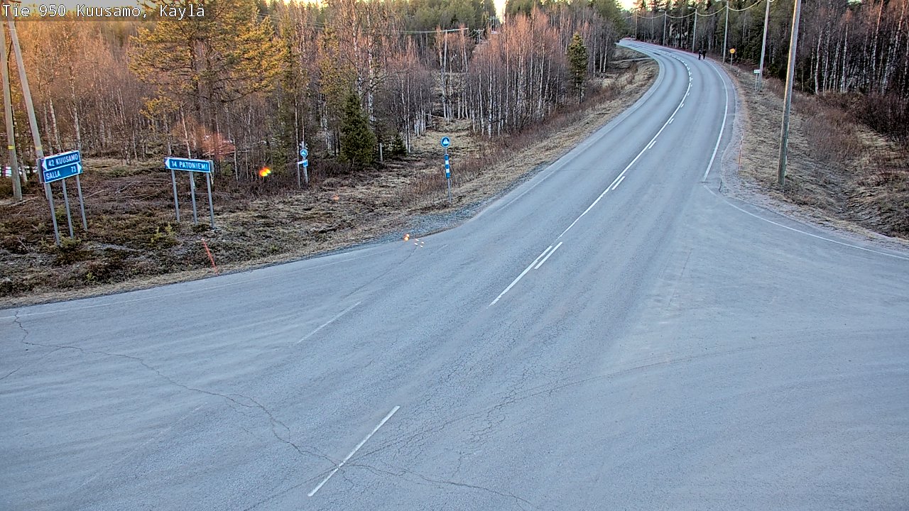 Weather Camera Image Väg 950 Kuusamo, Käylä, Kuusamo, Pohjois-Pohjanmaa