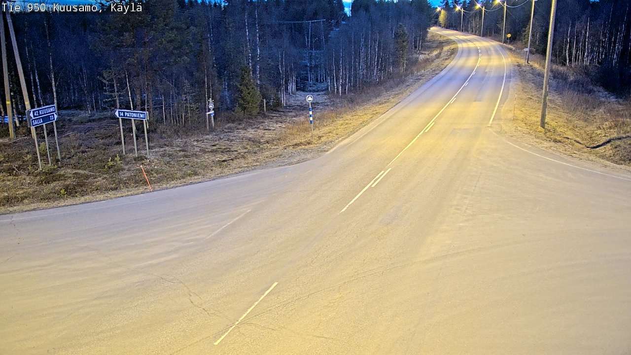 Weather Camera Image Väg 950 Kuusamo, Käylä, Kuusamo, Pohjois-Pohjanmaa
