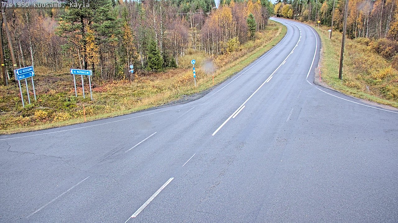 Weather Camera Image Road 950 Kuusamo, Käylä, Kuusamo, Pohjois-Pohjanmaa