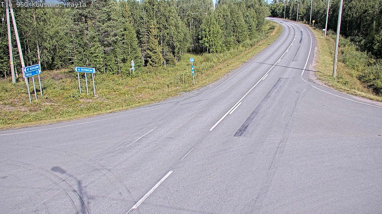 Weather Camera Image Väg 950 Kuusamo, Käylä, Kuusamo, Pohjois-Pohjanmaa