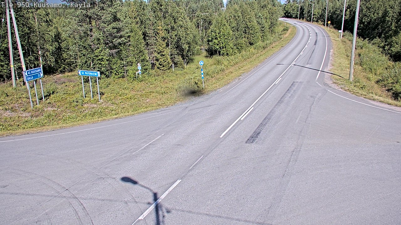 Weather Camera Image Väg 950 Kuusamo, Käylä, Kuusamo, Pohjois-Pohjanmaa