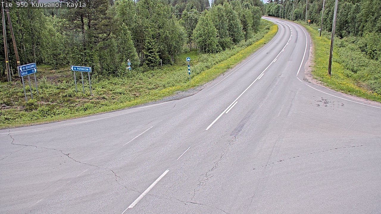 Kelikamerat Kuva Tie 950 Kuusamo, Käylä, Kuusamo, Pohjois-Pohjanmaa