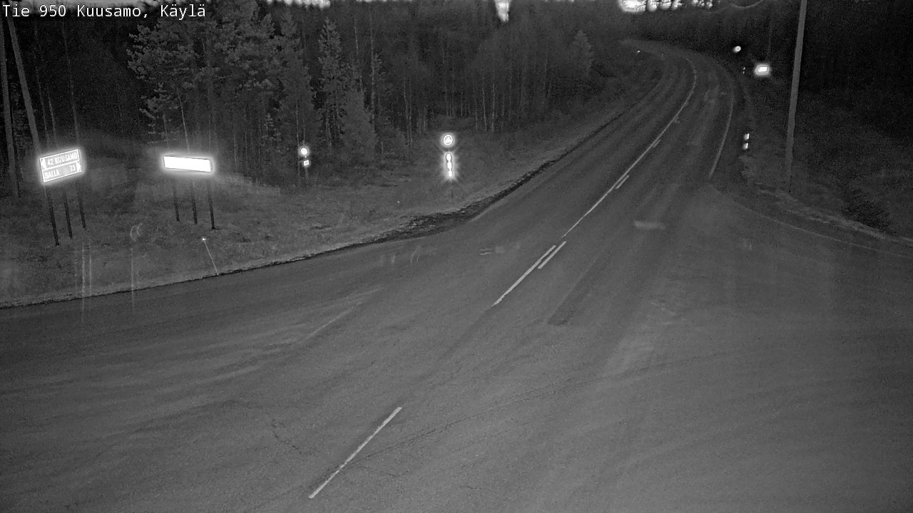 Weather Camera Image Väg 950 Kuusamo, Käylä, Kuusamo, Pohjois-Pohjanmaa