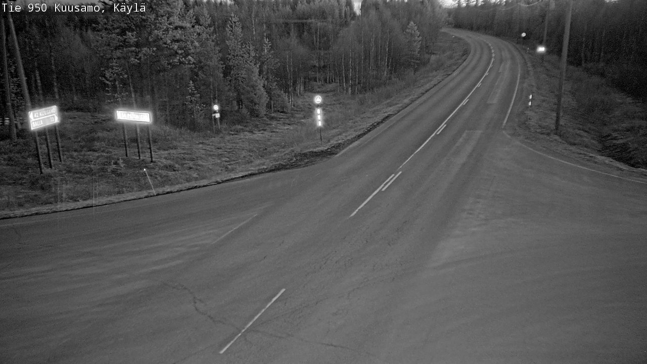 Weather Camera Image Väg 950 Kuusamo, Käylä, Kuusamo, Pohjois-Pohjanmaa