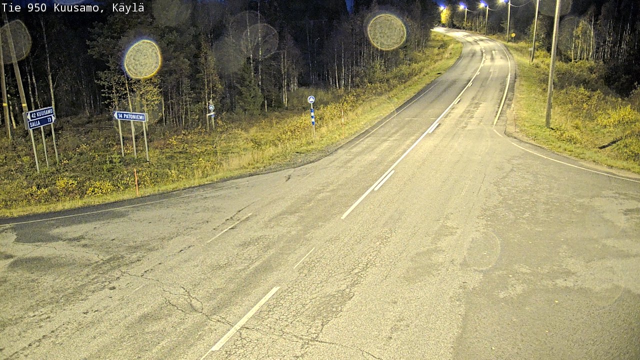 Weather Camera Image Väg 950 Kuusamo, Käylä, Kuusamo, Pohjois-Pohjanmaa