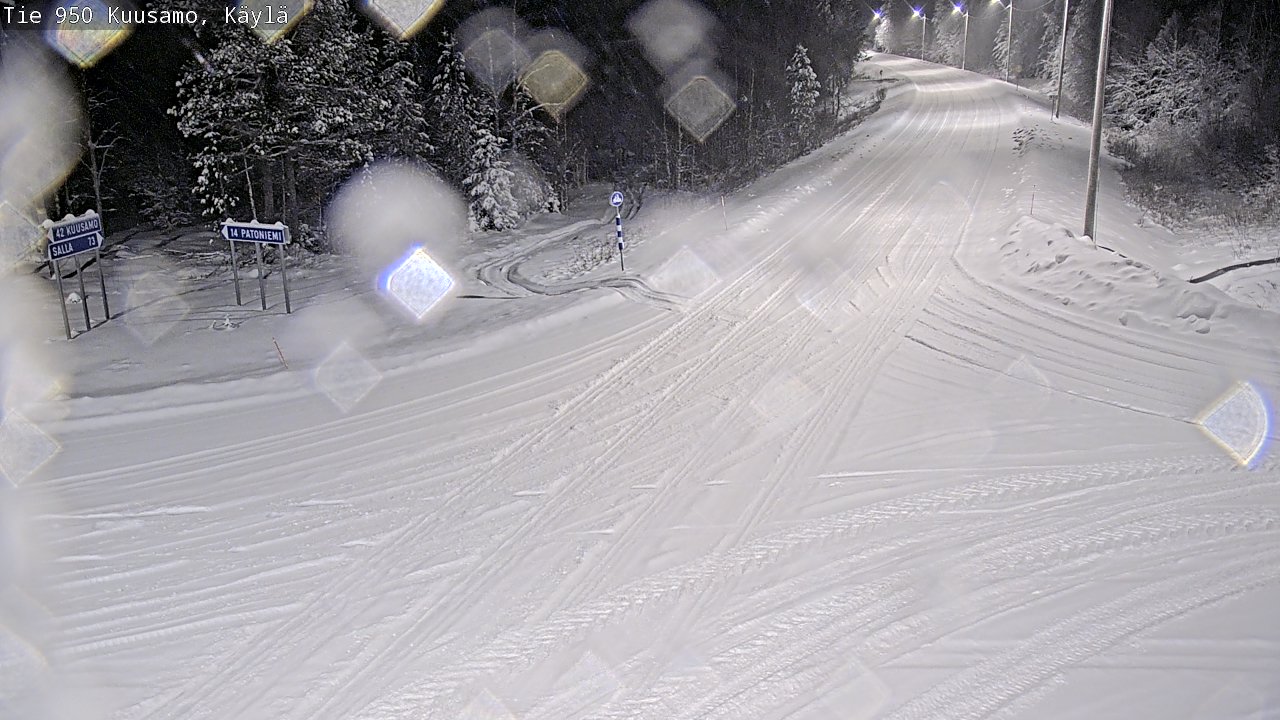 Weather Camera Image Road 950 Kuusamo, Käylä, Kuusamo, Pohjois-Pohjanmaa