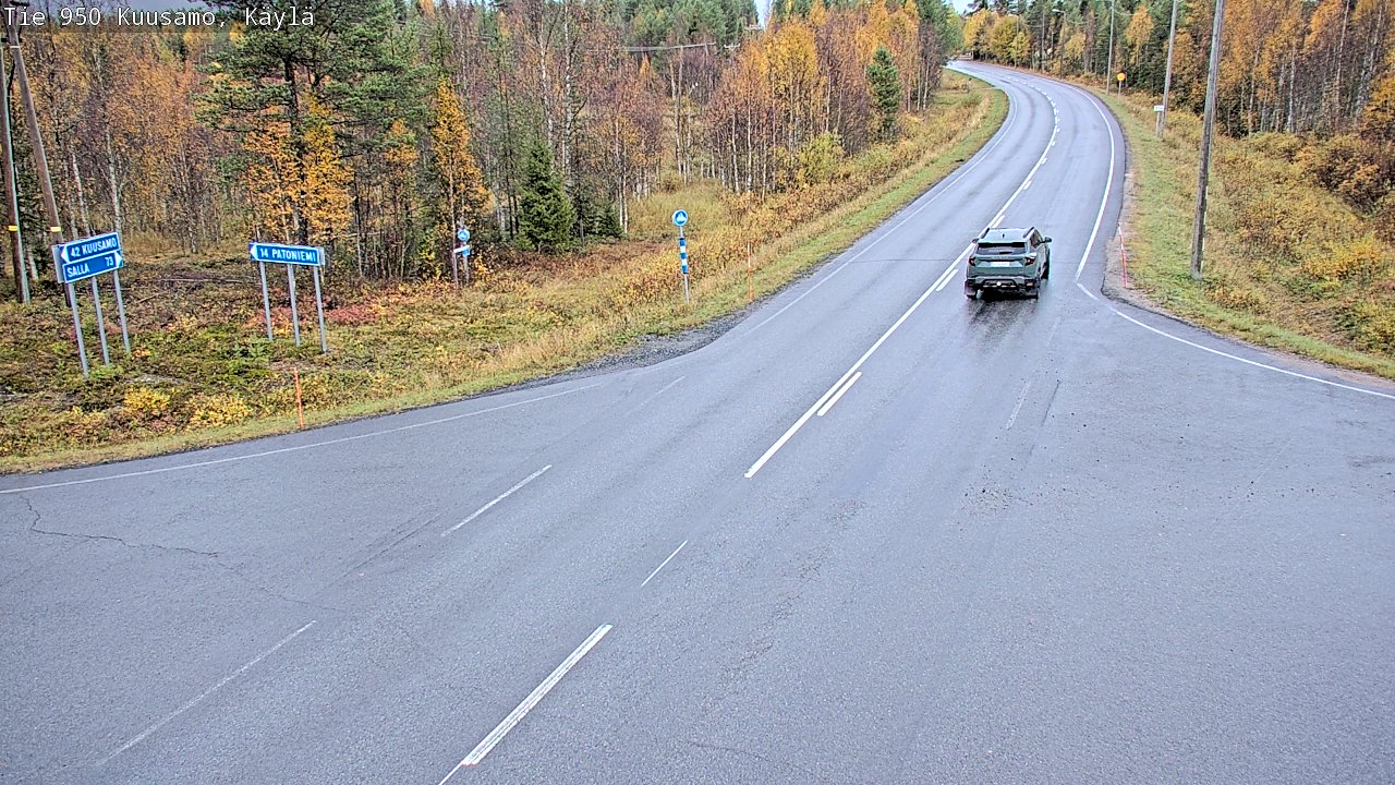 Weather Camera Image Väg 950 Kuusamo, Käylä, Kuusamo, Pohjois-Pohjanmaa