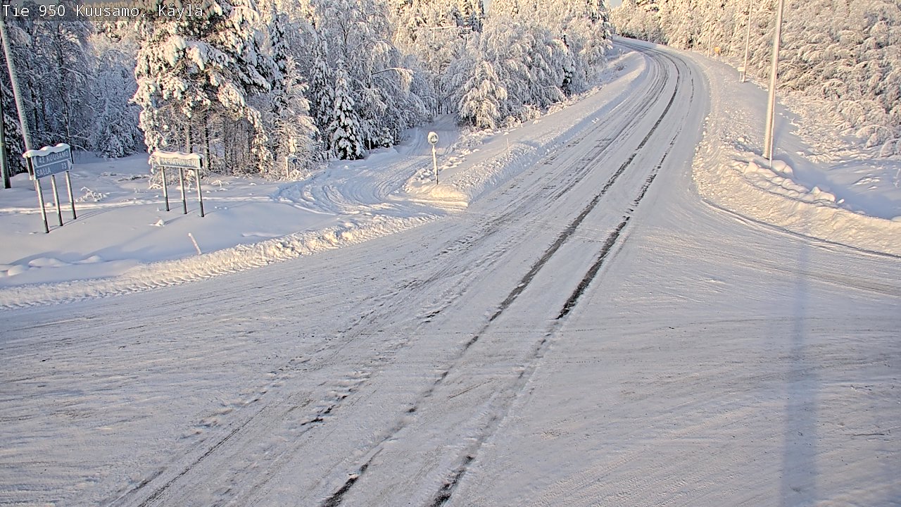 Weather Camera Image Väg 950 Kuusamo, Käylä, Kuusamo, Pohjois-Pohjanmaa