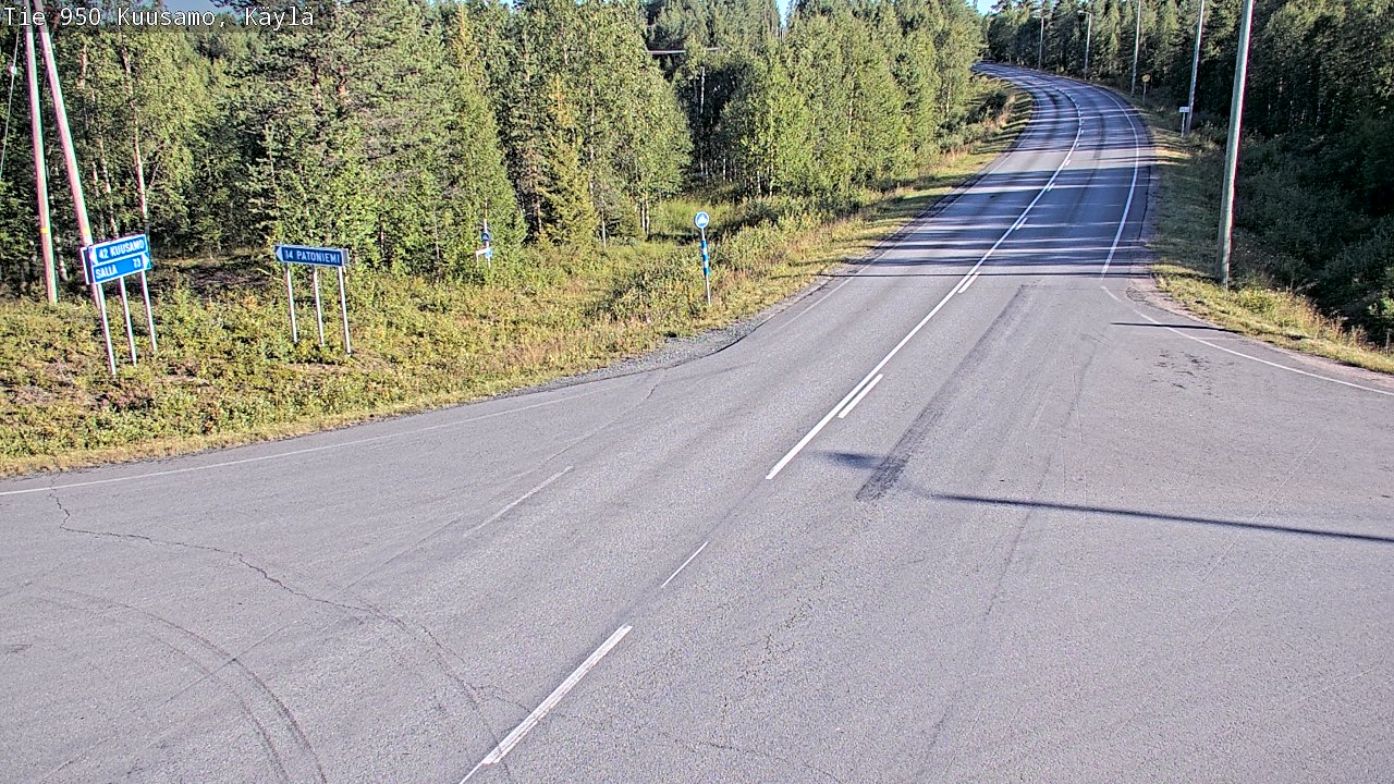 Weather Camera Image Väg 950 Kuusamo, Käylä, Kuusamo, Pohjois-Pohjanmaa