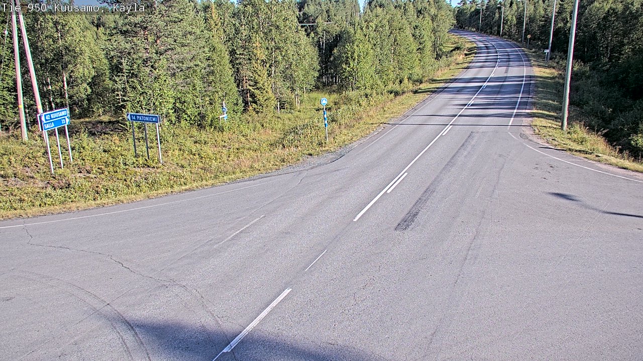 Weather Camera Image Väg 950 Kuusamo, Käylä, Kuusamo, Pohjois-Pohjanmaa