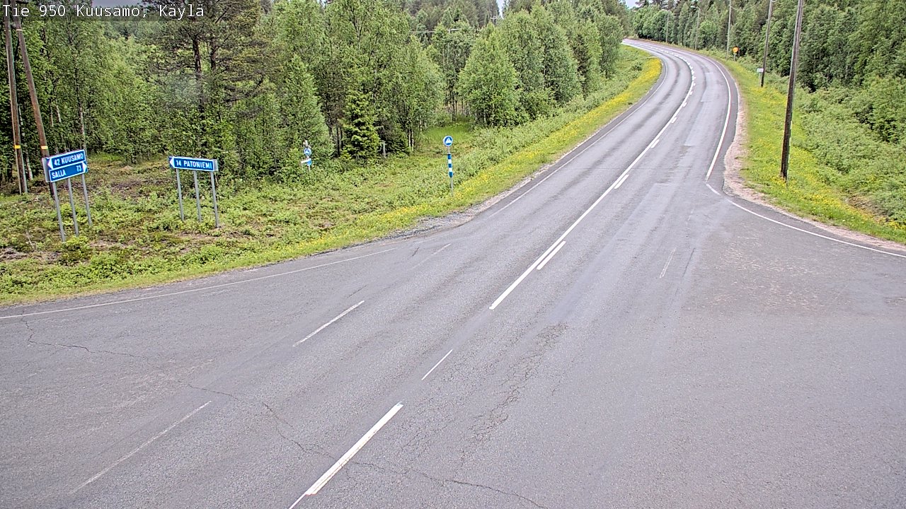 Kelikamerat Kuva Tie 950 Kuusamo, Käylä, Kuusamo, Pohjois-Pohjanmaa