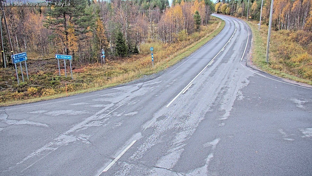 Weather Camera Image Väg 950 Kuusamo, Käylä, Kuusamo, Pohjois-Pohjanmaa