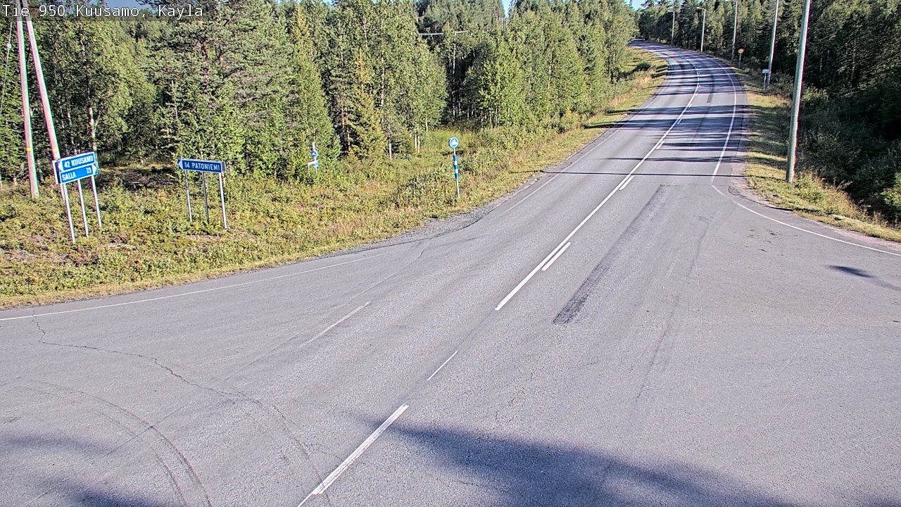 Weather Camera Image Väg 950 Kuusamo, Käylä, Kuusamo, Pohjois-Pohjanmaa