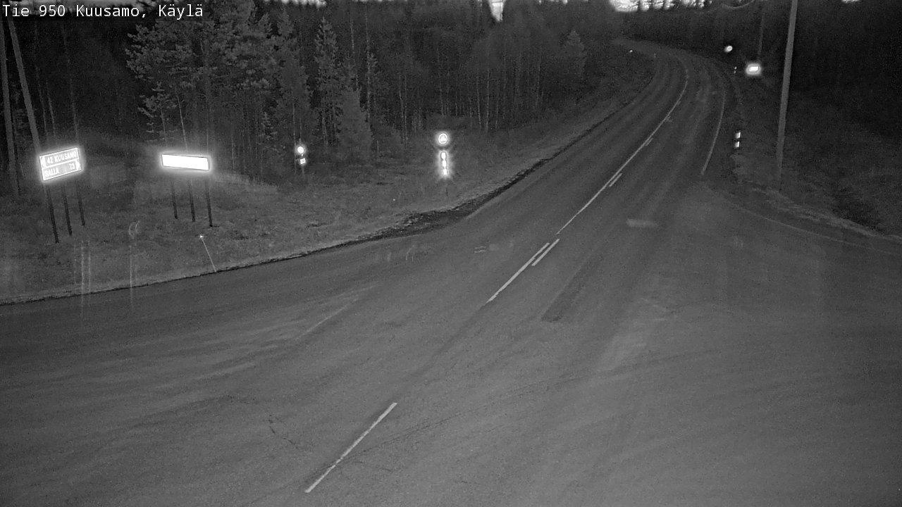 Weather Camera Image Väg 950 Kuusamo, Käylä, Kuusamo, Pohjois-Pohjanmaa