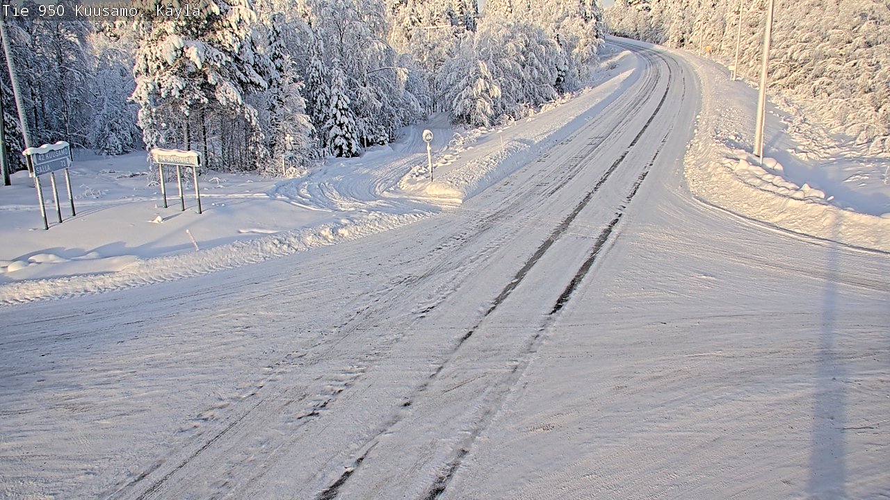 Weather Camera Image Väg 950 Kuusamo, Käylä, Kuusamo, Pohjois-Pohjanmaa