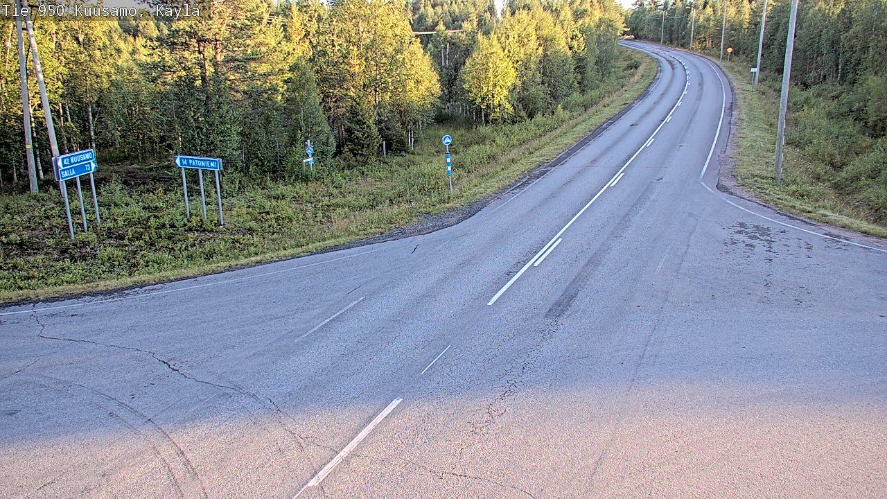 Weather Camera Image Väg 950 Kuusamo, Käylä, Kuusamo, Pohjois-Pohjanmaa