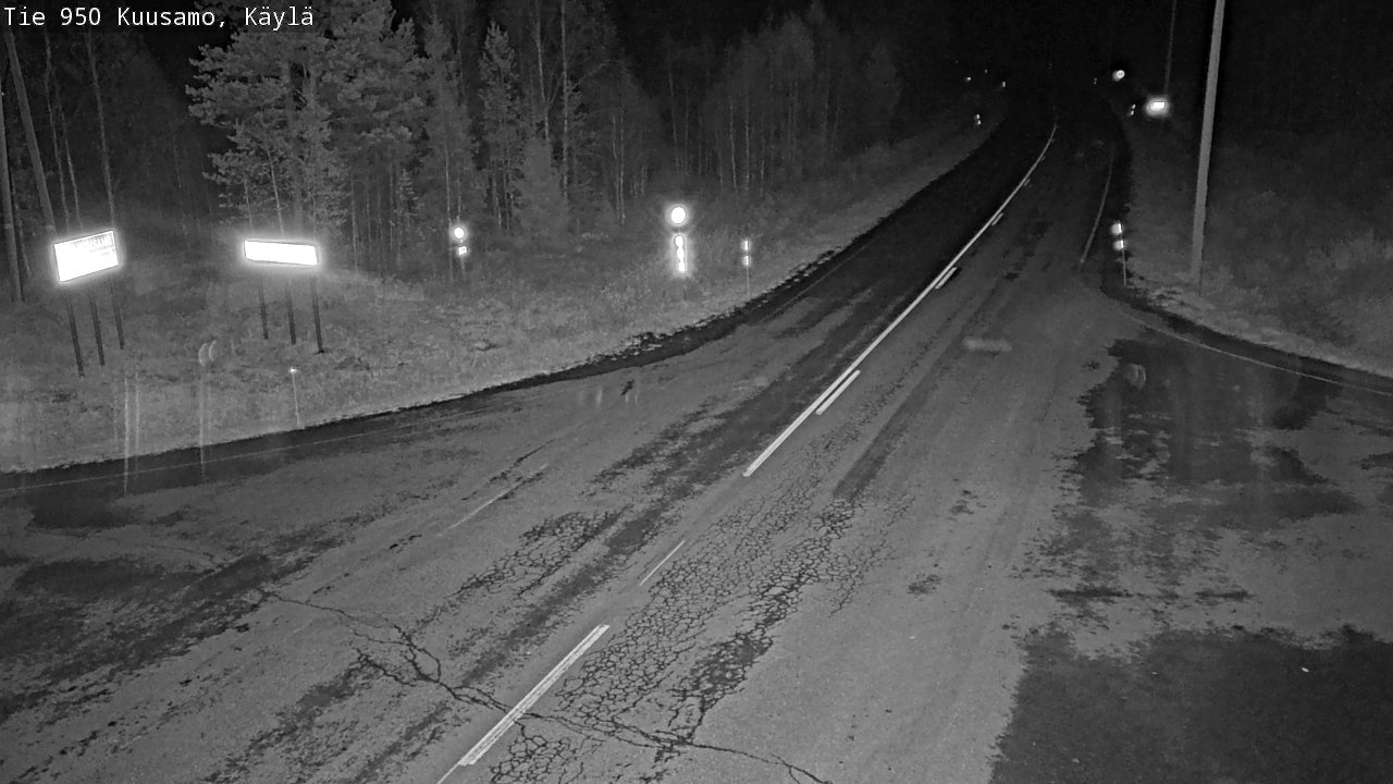 Weather Camera Image Väg 950 Kuusamo, Käylä, Kuusamo, Pohjois-Pohjanmaa