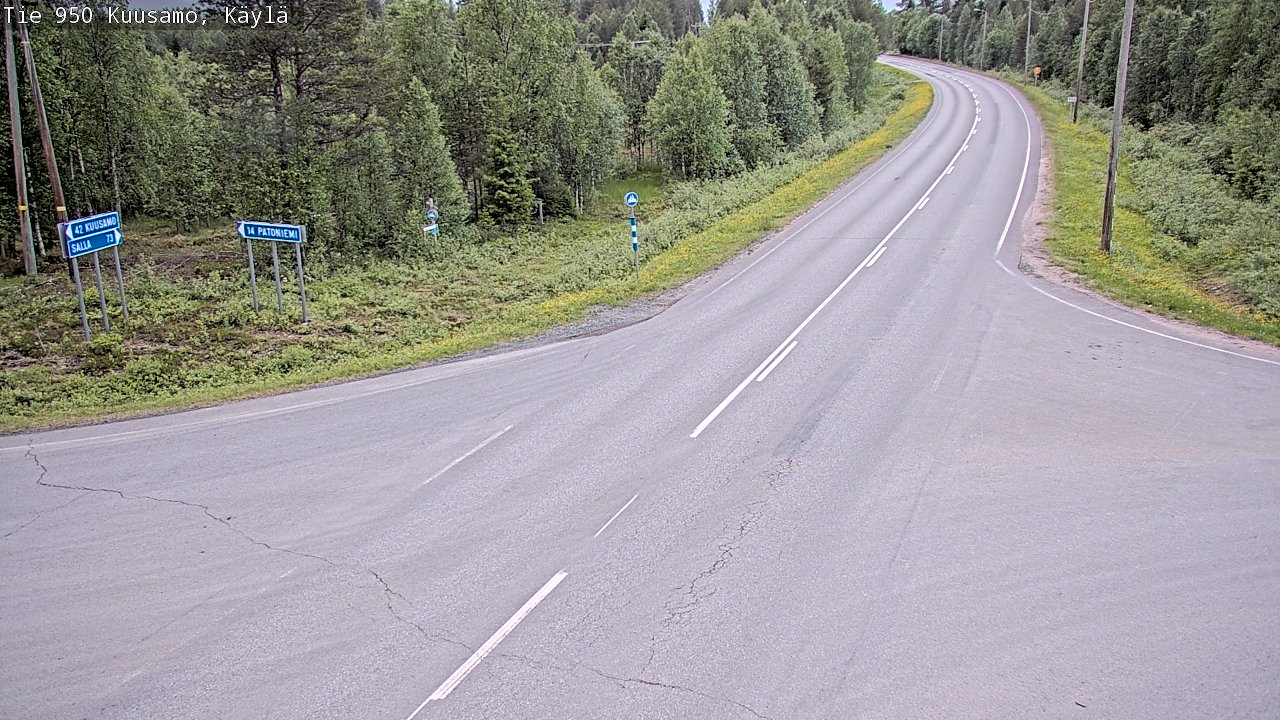 Kelikamerat Kuva Tie 950 Kuusamo, Käylä, Kuusamo, Pohjois-Pohjanmaa