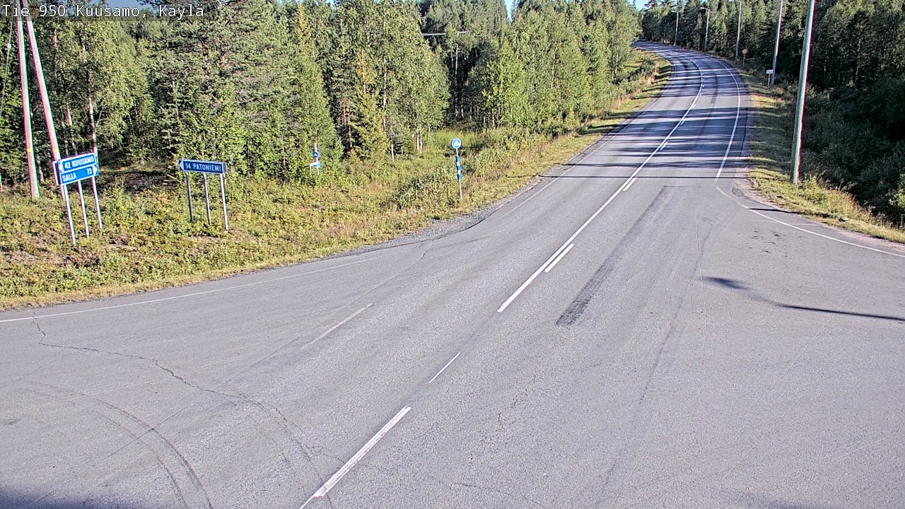 Weather Camera Image Väg 950 Kuusamo, Käylä, Kuusamo, Pohjois-Pohjanmaa