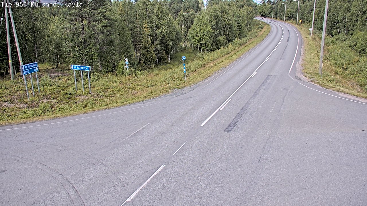 Weather Camera Image Road 950 Kuusamo, Käylä, Kuusamo, Pohjois-Pohjanmaa