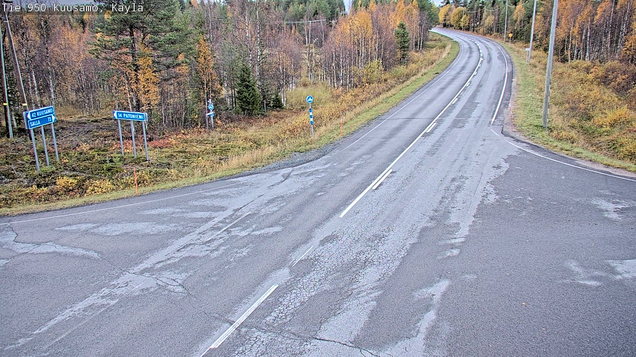 Weather Camera Image Väg 950 Kuusamo, Käylä, Kuusamo, Pohjois-Pohjanmaa