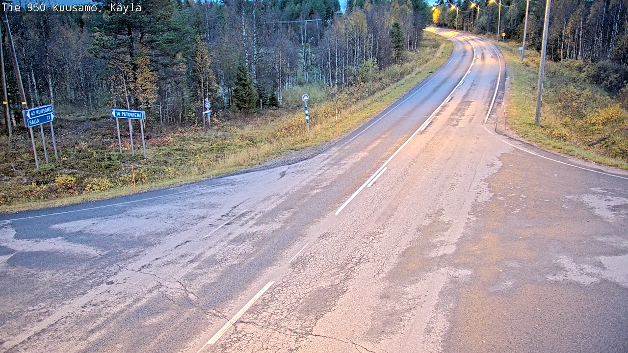 Weather Camera Image Väg 950 Kuusamo, Käylä, Kuusamo, Pohjois-Pohjanmaa