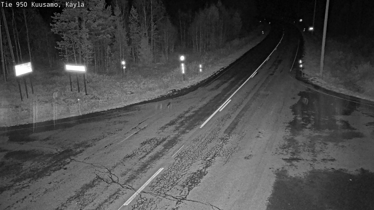 Weather Camera Image Väg 950 Kuusamo, Käylä, Kuusamo, Pohjois-Pohjanmaa